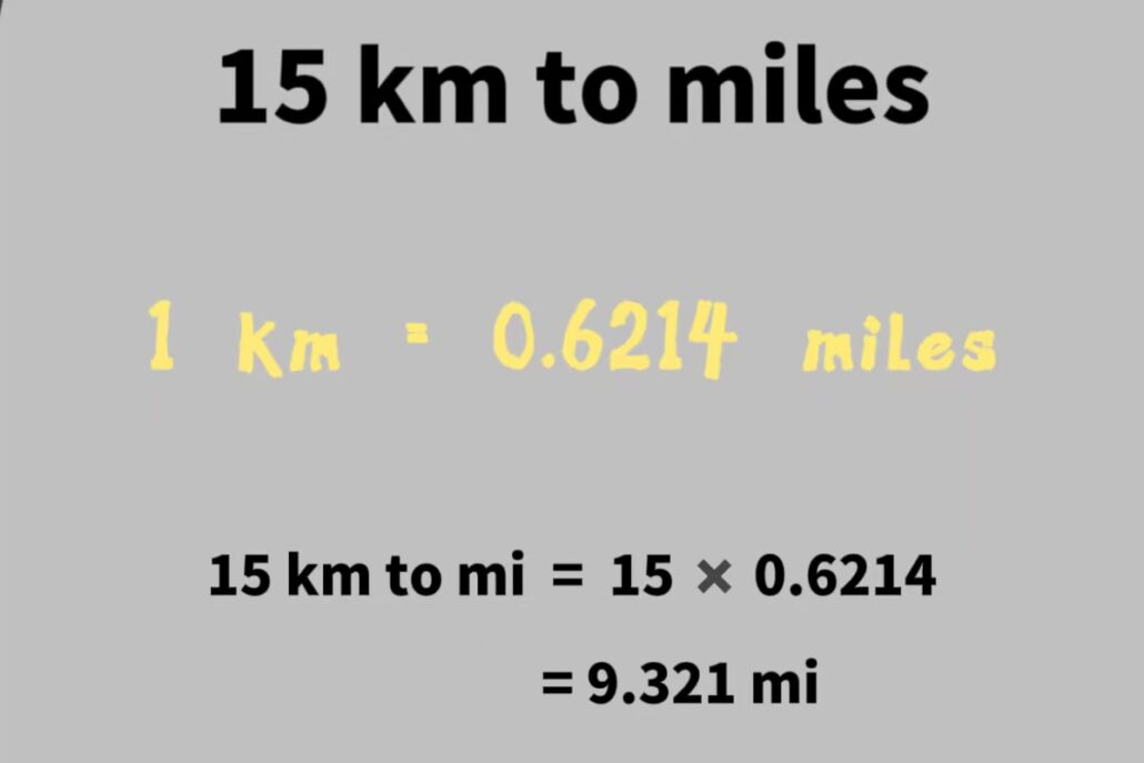 15 km to miles