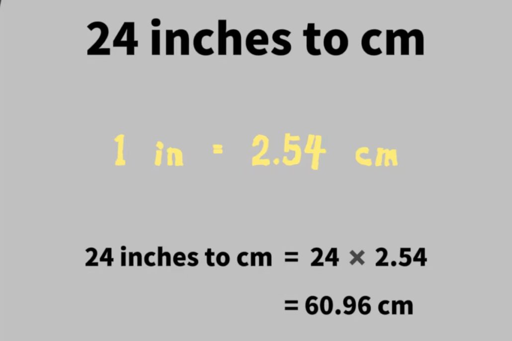 24 inches in cm